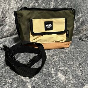 Vans Olive and Tan Crossbody Bag